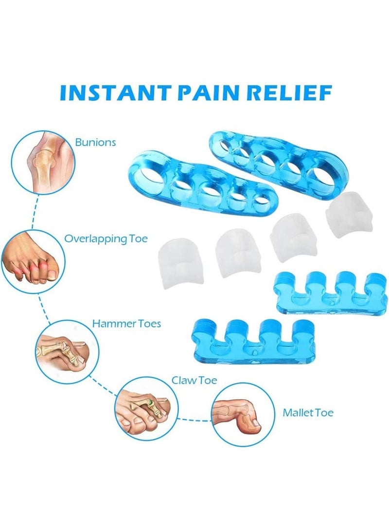 ChicAbode 8 Pcs of Gel Toe Stretchers and Toe Separators for Relaxing Toes, Embossing of the Big Toe, Hammer and so on. Suitable for Men and Women, Quickly Relieves Pain After Yoga and Physical - Image 2